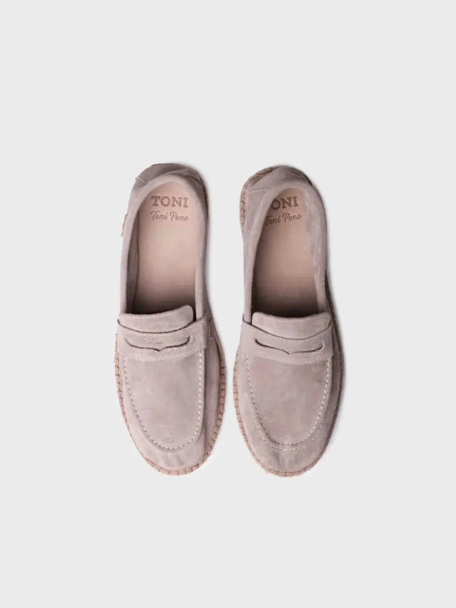 Gesloten espadrilles voor heren van suède