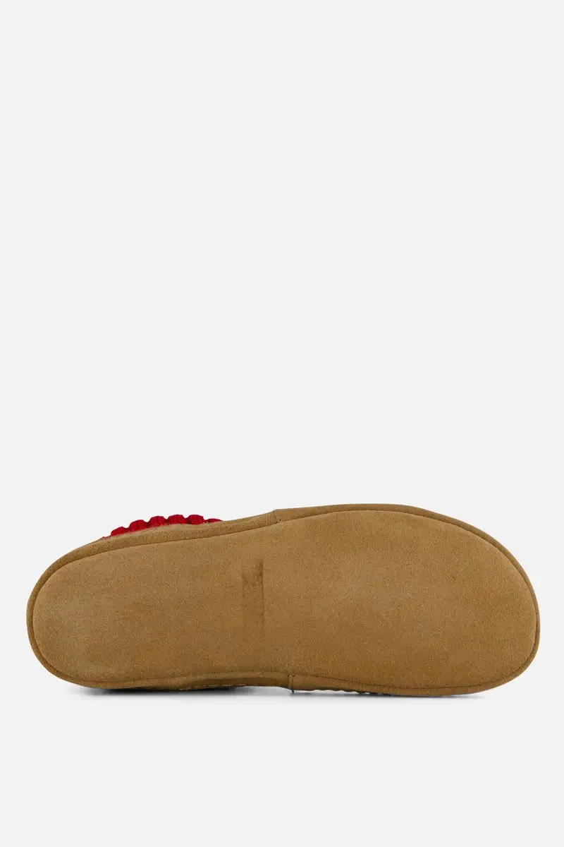 Bergstein Cozy Lux Pantoffels - Zuiver scheerwol Rood - afbeelding 6 van 6