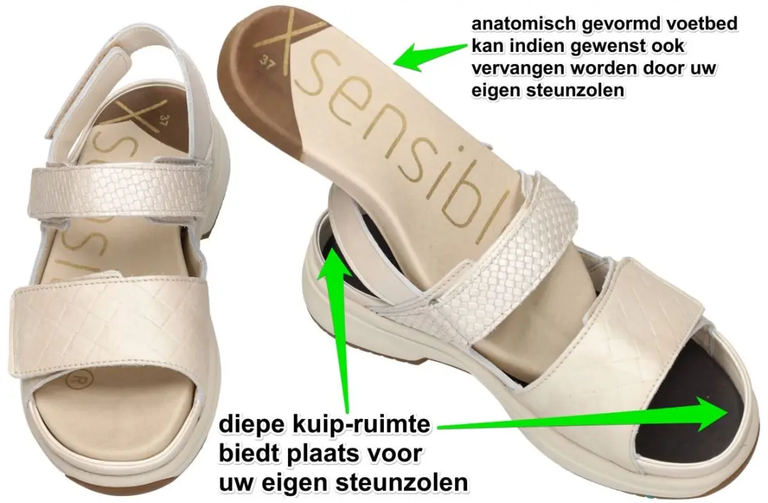 Xsensible Aruba Dames Sandalen 37 - Crème