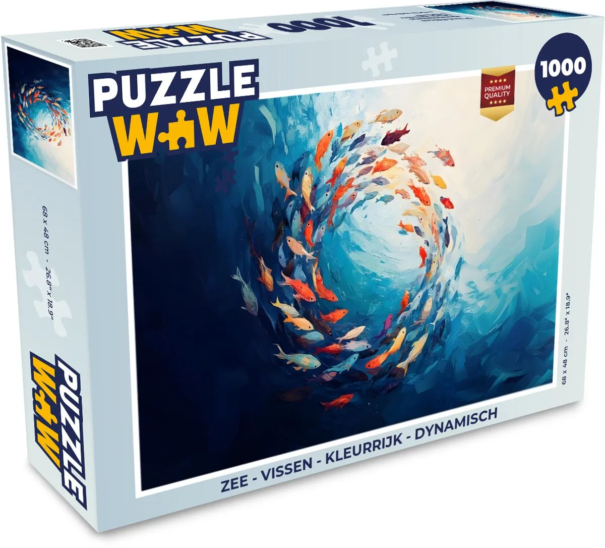 PuzzleWow Zee Vissen Legpuzzel 1000 Stuks - Dynamisch Kleurrijk