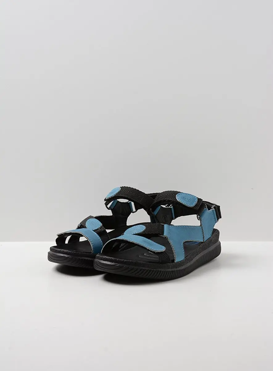 Wolky Energy Lady Sandalen - 38 - Jeans gevet leer