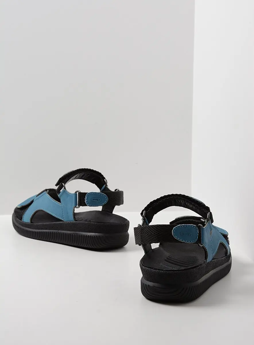 Wolky Energy Lady Sandalen - 38 - Jeans gevet leer