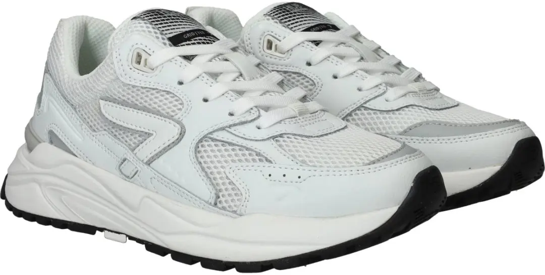 HUB Grid-w Sneakers Dames - Leren Sneaker - Wit - Maat 37 - afbeelding 4 van 6