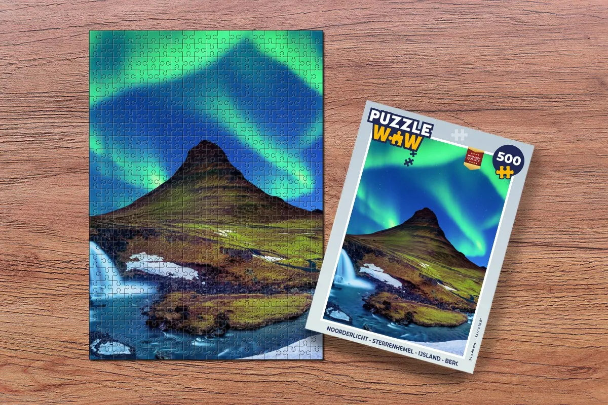 PuzzleWow Noorderlicht Legpuzzel 500 Stuks - Multicolor