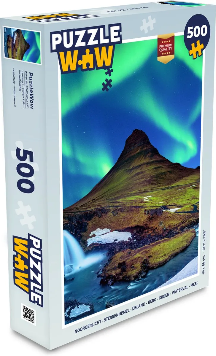 PuzzleWow Noorderlicht Legpuzzel 500 Stuks - Multicolor