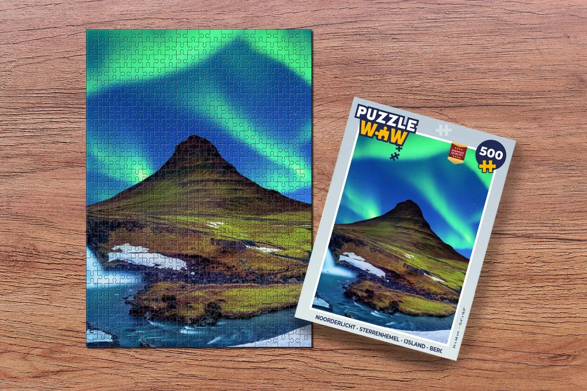 PuzzleWow Noorderlicht Legpuzzel 500 Stuks - Multicolor