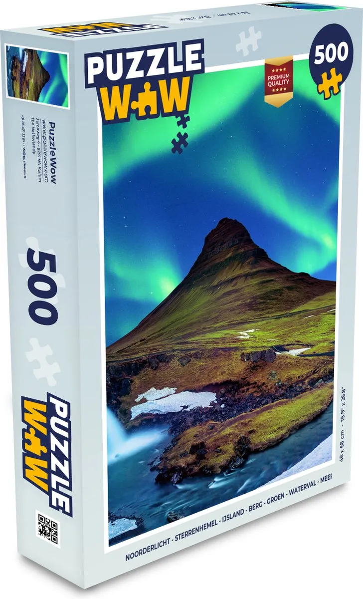 PuzzleWow Noorderlicht Legpuzzel 500 Stuks - Multicolor