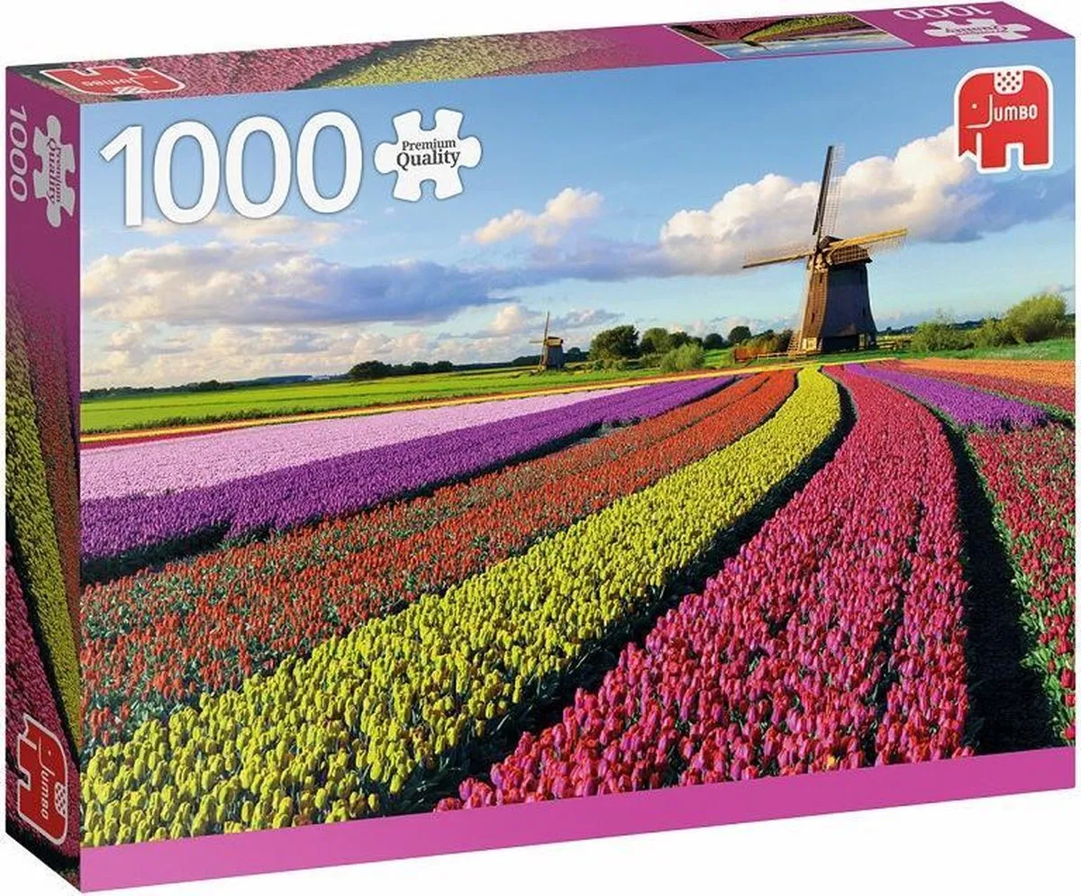 Jumbo Field of Tulips Puzzel 1000 Stuks