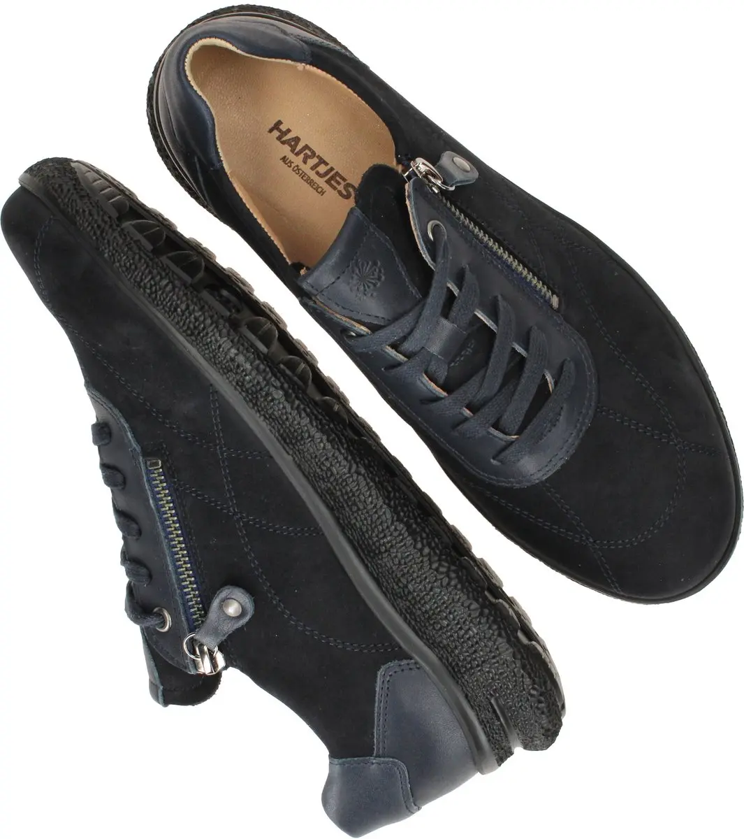 Hartjes Dames Veterschoenen - Blauw - afbeelding 3 van 6
