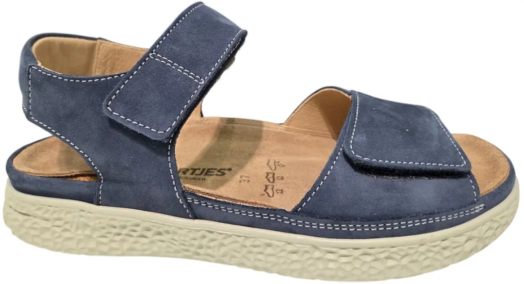 Hartjes 132.1220/20 48.00 H Sandalen Blauw Nubuck Dames Breedte H 100% Chroomvri