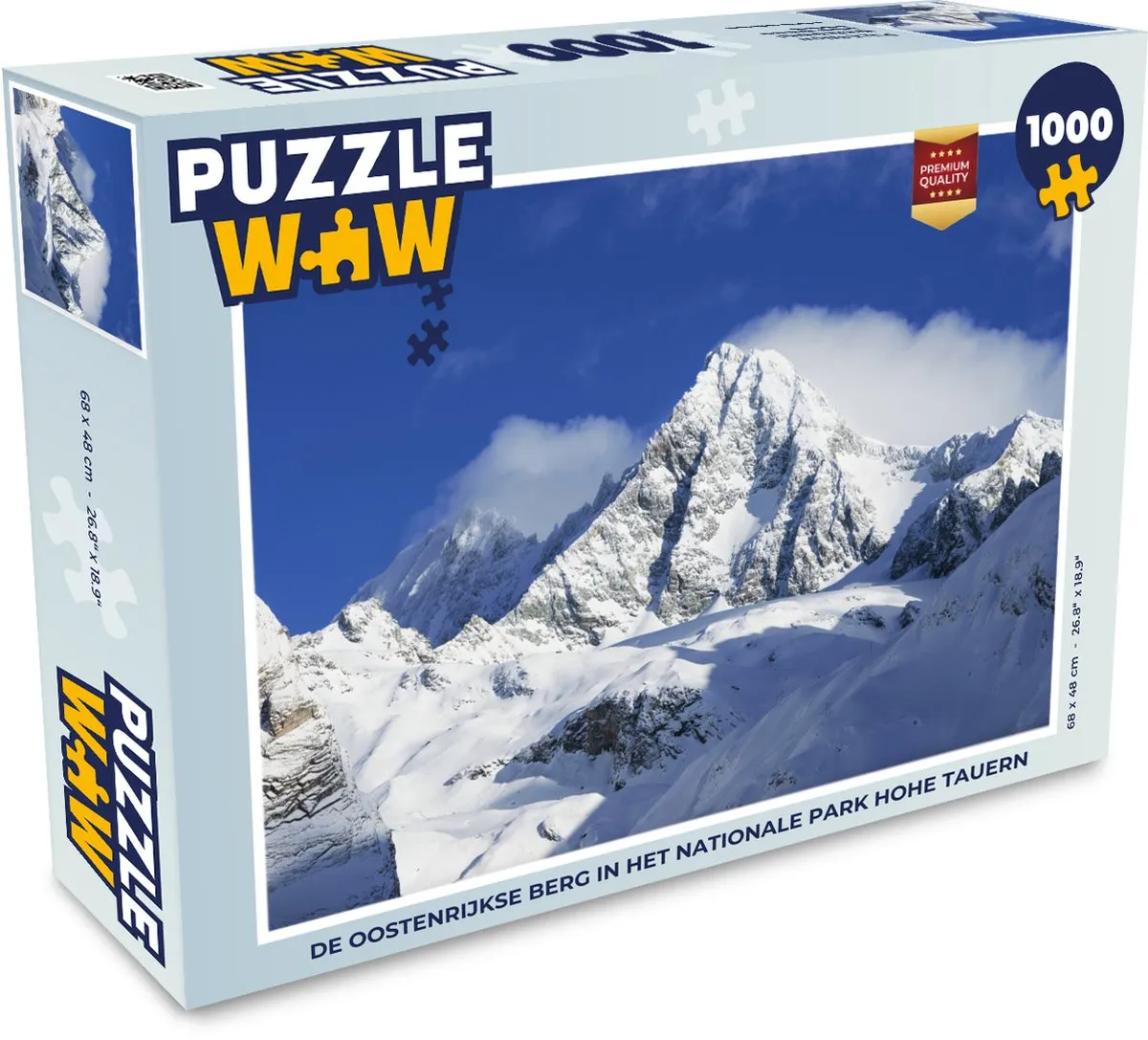 PuzzleWow De Oostenrijkse Berg Hohe Tauern Legpuzzel 1000 Stuks - Multicolor