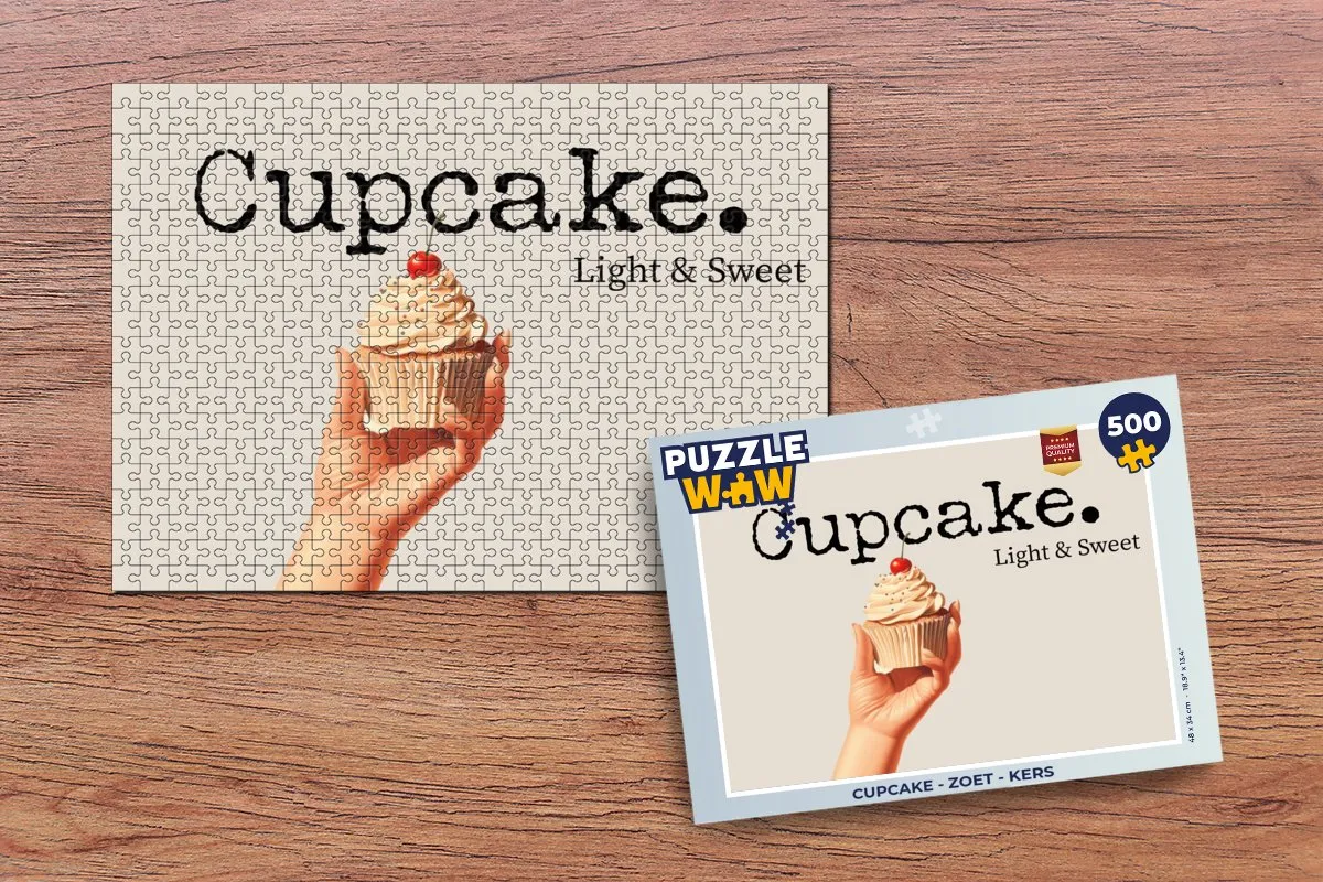 PuzzleWow Cupcake Legpuzzel 500 Stuks - Cupcake/Kers