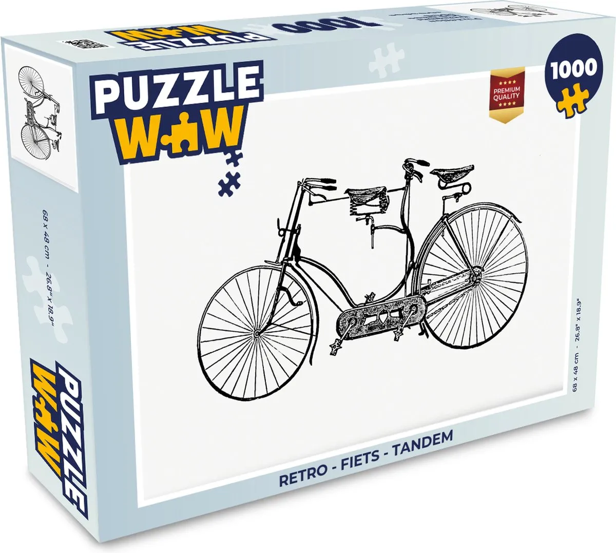 PuzzleWow Retro Tandem Legpuzzel 1000 Stuks