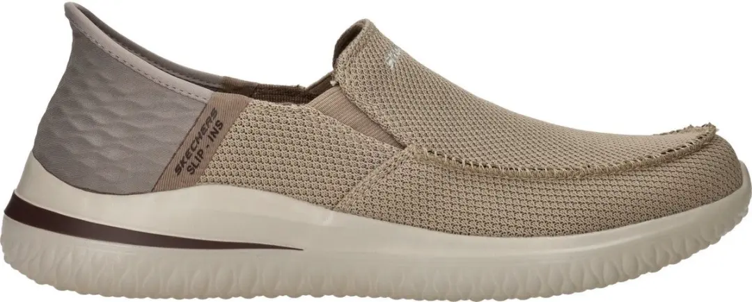Skechers Slip-Ins Delson 3.0 Cabrino Instappers - Heren - Taupe - Maat:48 - afbeelding 6 van 6