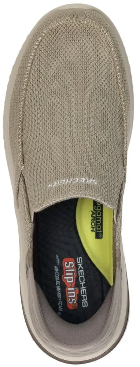 Skechers Slip-Ins Delson 3.0 Cabrino Instappers - Heren - Taupe - Maat:48 - afbeelding 4 van 6