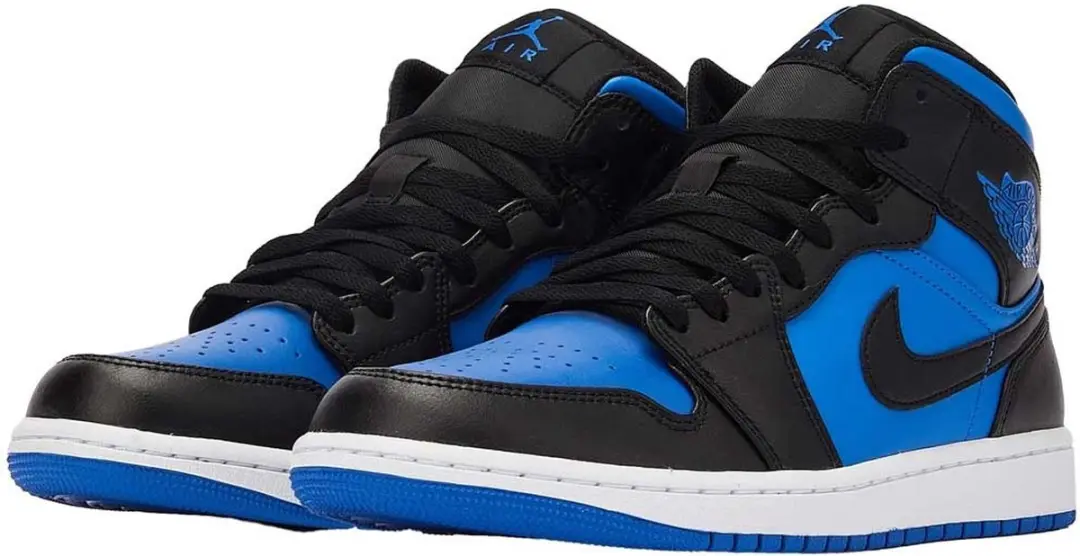 Air Jordan 1 Sneaker Mid Black Royal Blue Schoenmaat EU : 40.5