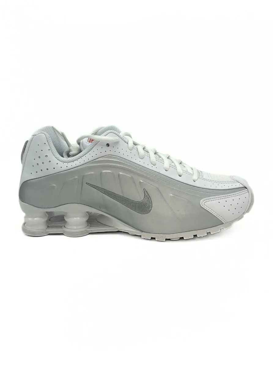 Nike Shox R4 GS (White Bright Crimson)