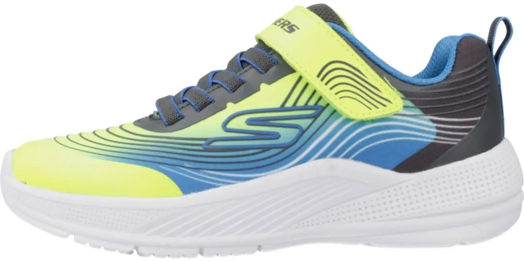 Skechers Microspec Advance Sneakers - Kinderen - Maat 29 - Geel/Blauw - afbeelding 2 van 6