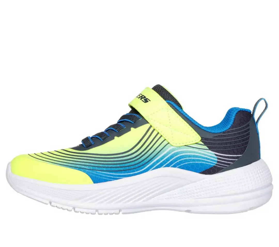 Skechers Microspec Advance Sneakers - Kinderen - Maat 29 - Geel/Blauw - afbeelding 5 van 6