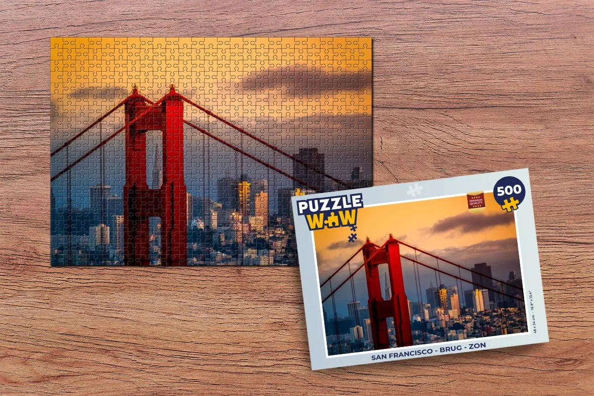 PuzzleWow San Francisco Brug Legpuzzel 500 Stuks - Multicolor