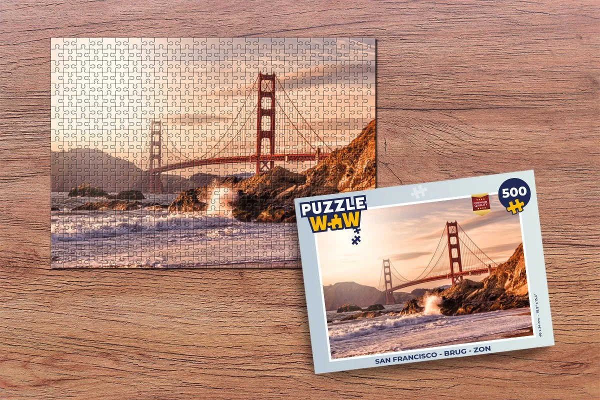 PuzzleWow San Francisco Brug Legpuzzel 500 Stuks - Multicolor