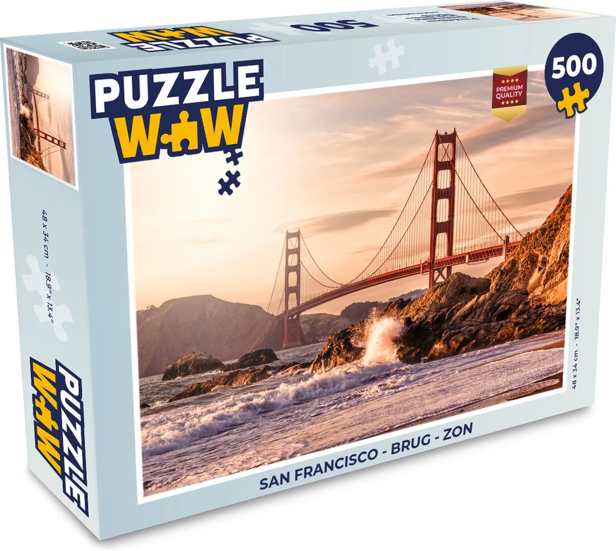 PuzzleWow San Francisco Brug Legpuzzel 500 Stuks - Multicolor