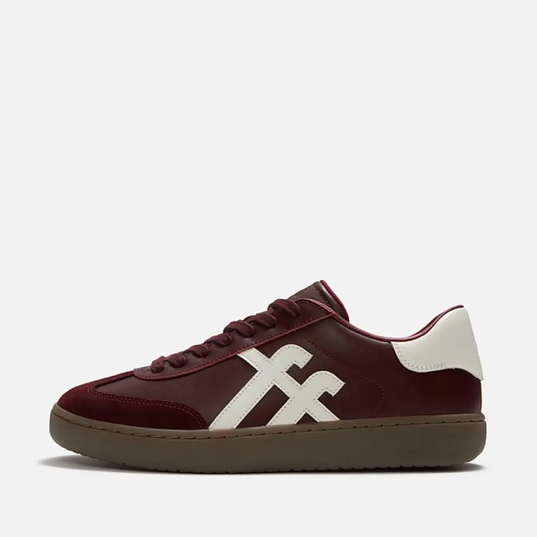 FitFlop The Dash FF Mens Suede Leather T-Toe Trainers DONKERROOD