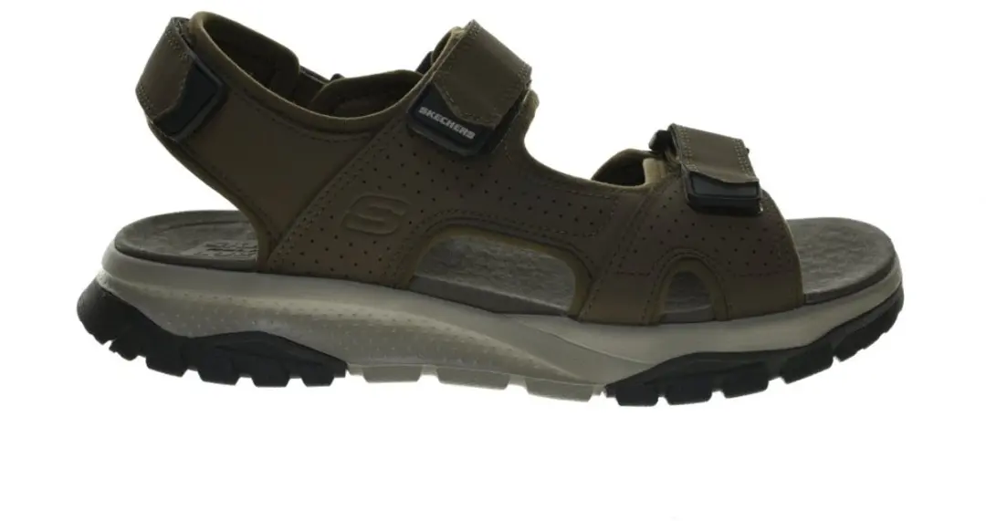 Herensandalen Bruin Skechers Velcro maat 42