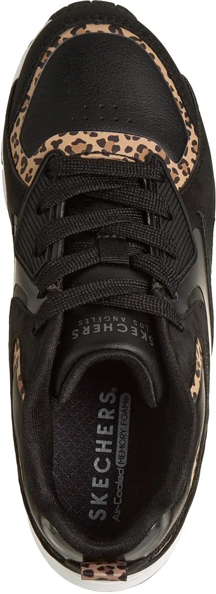 Skechers UNO GEN1-LEOPARD SURGE Meisjes Sneakers 35 - Zwart - afbeelding 4 van 6