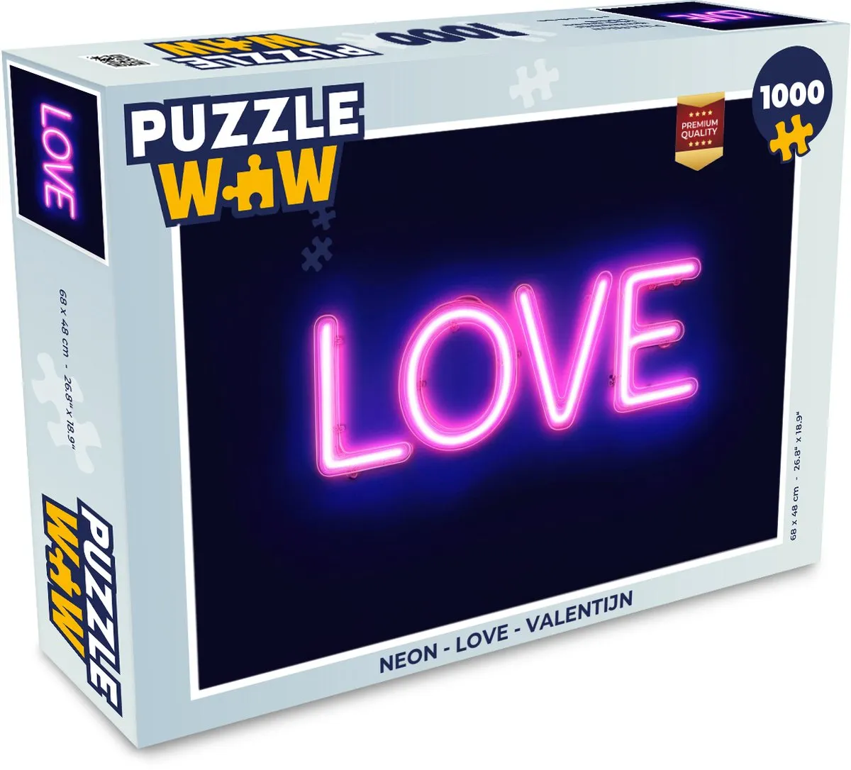 PuzzleWow Neon Love Legpuzzel 1000 Stuks