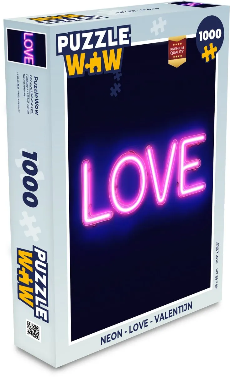 PuzzleWow Neon Love Legpuzzel 1000 Stuks