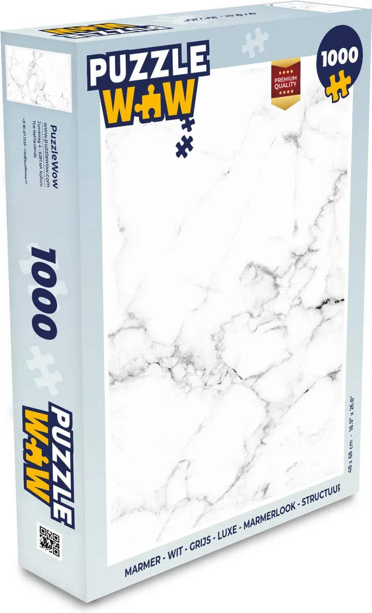 PuzzleWow Marmerlook Legpuzzel 1000 Stuks - Multicolor