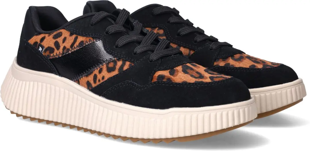 Rieker Dames Sneakers - Zwart - Maat 39