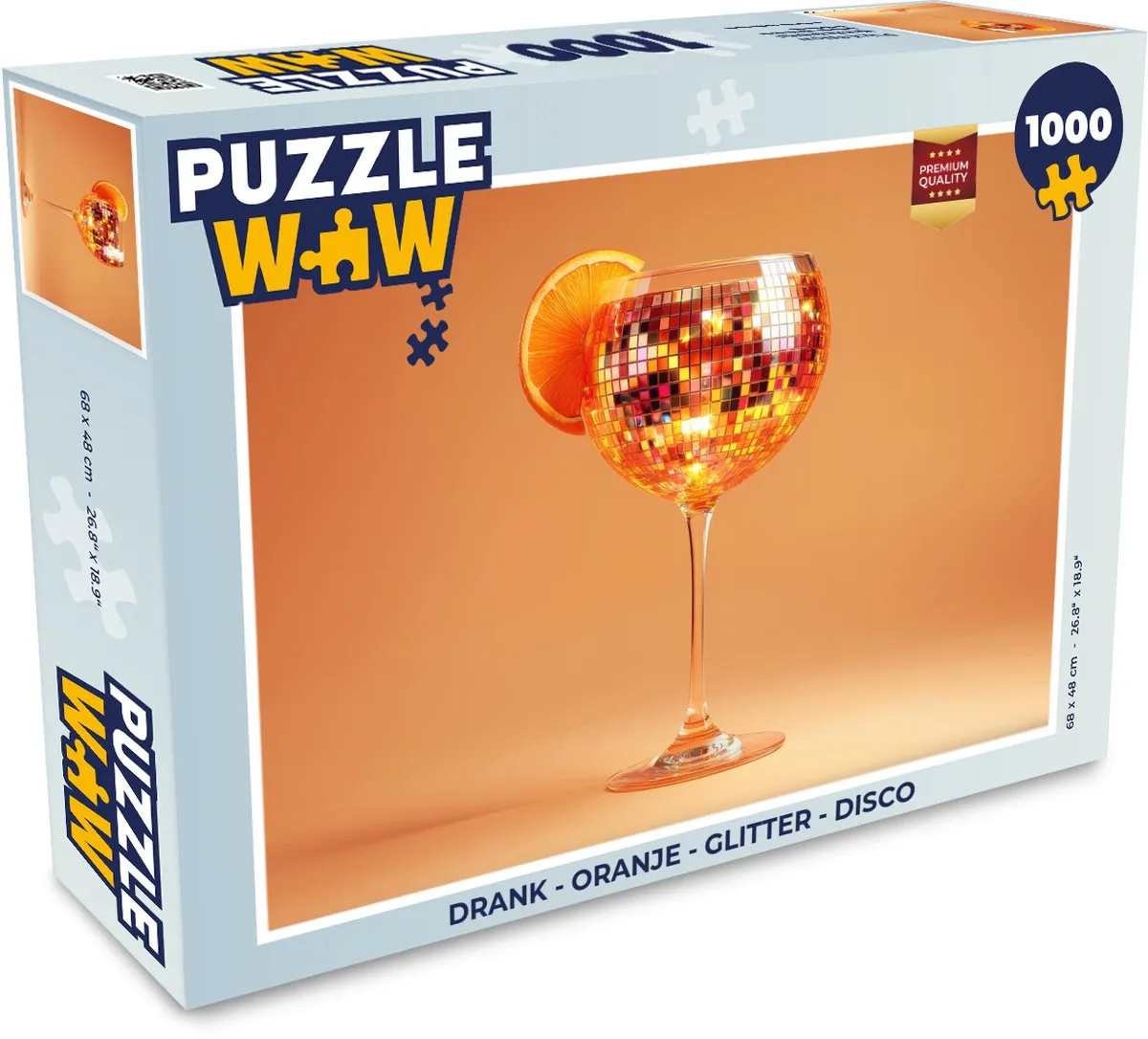 PuzzleWow Disco Cocktail Legpuzzel 1000 Stuks - Oranje