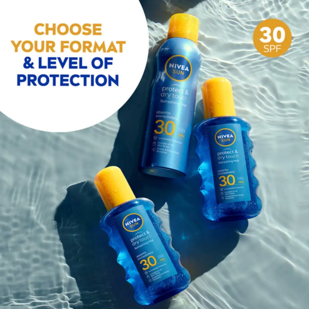 NIVEA SUN Protect & Dry Touch Transparante Zonnebrand 200ml - SPF 30 - afbeelding 3 van 6