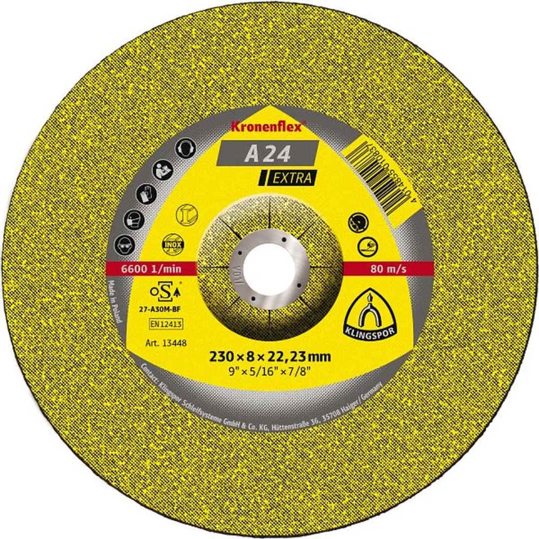 Klingspor Doorslijpschijf A 24 Extra D230 x S8mm - 13448 - afbeelding 4 van 4