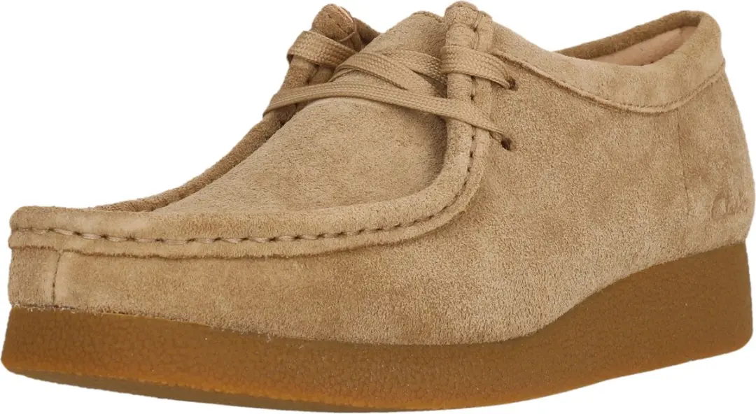 Clarks Wallabee EVO SH Dames Veterschoenen - Suede Beige - afbeelding 4 van 6