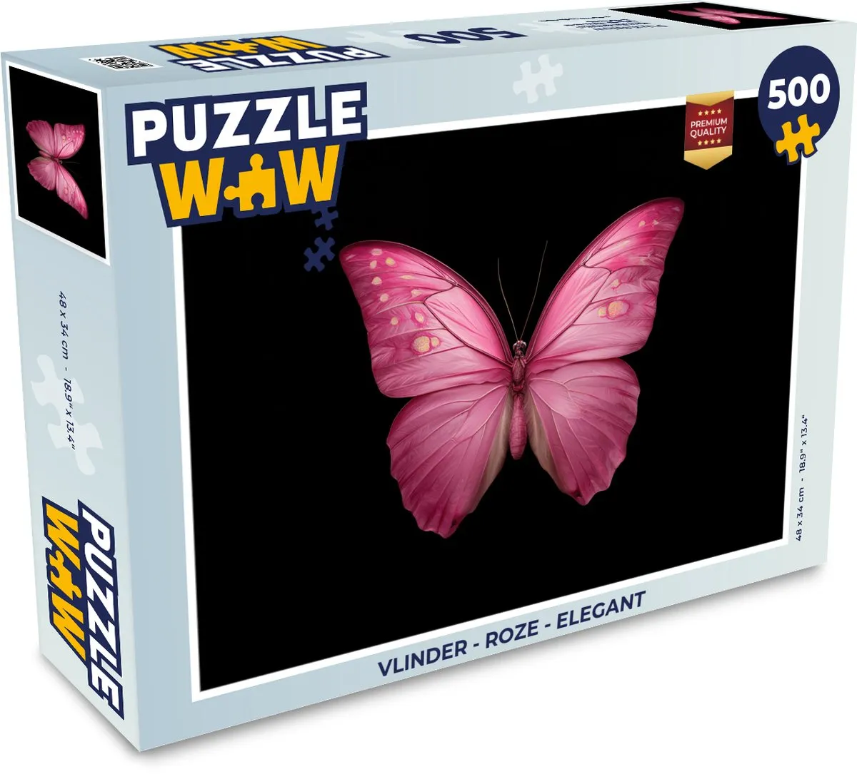 PuzzleWow Vlinder Elegant Legpuzzel 500 Stuks