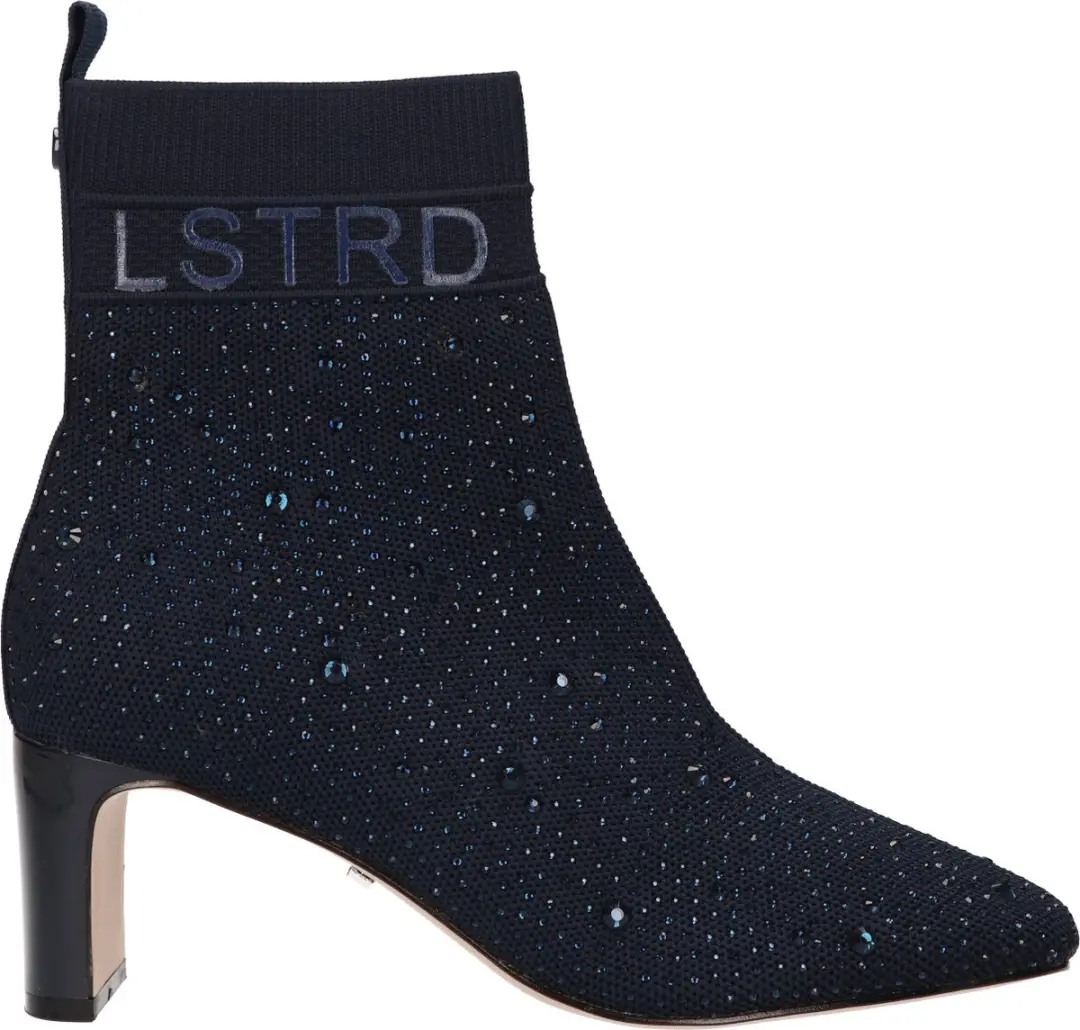La Strada Enkellaars Donkerblauw Knitted
