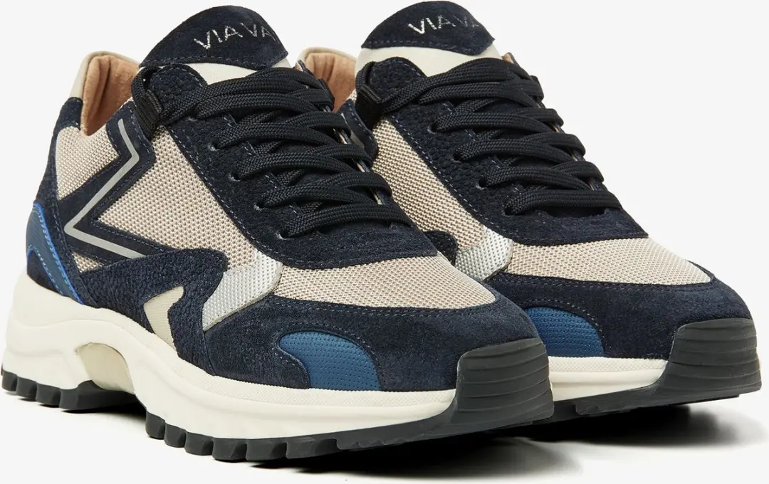 VIA VAI Danae Nicole Sneakers - Zwart Beige Blauw