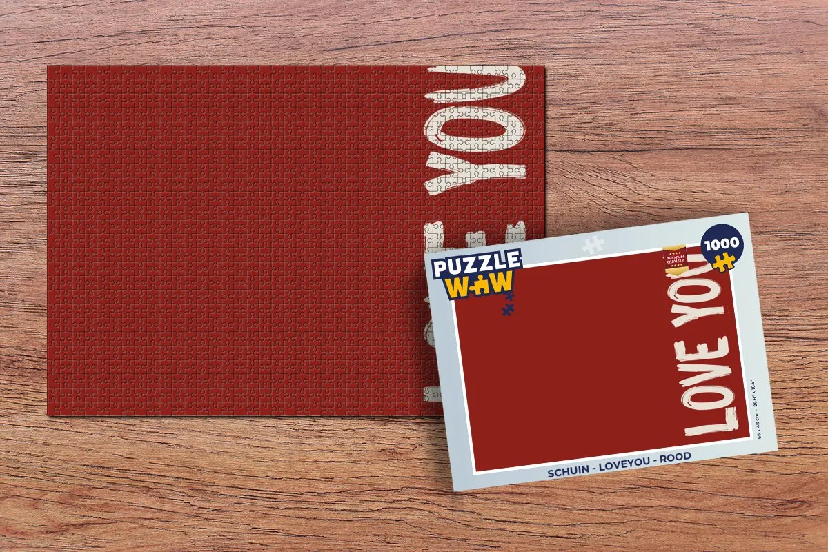 PuzzleWow Loveyou Legpuzzel 1000 Stuks - Rood