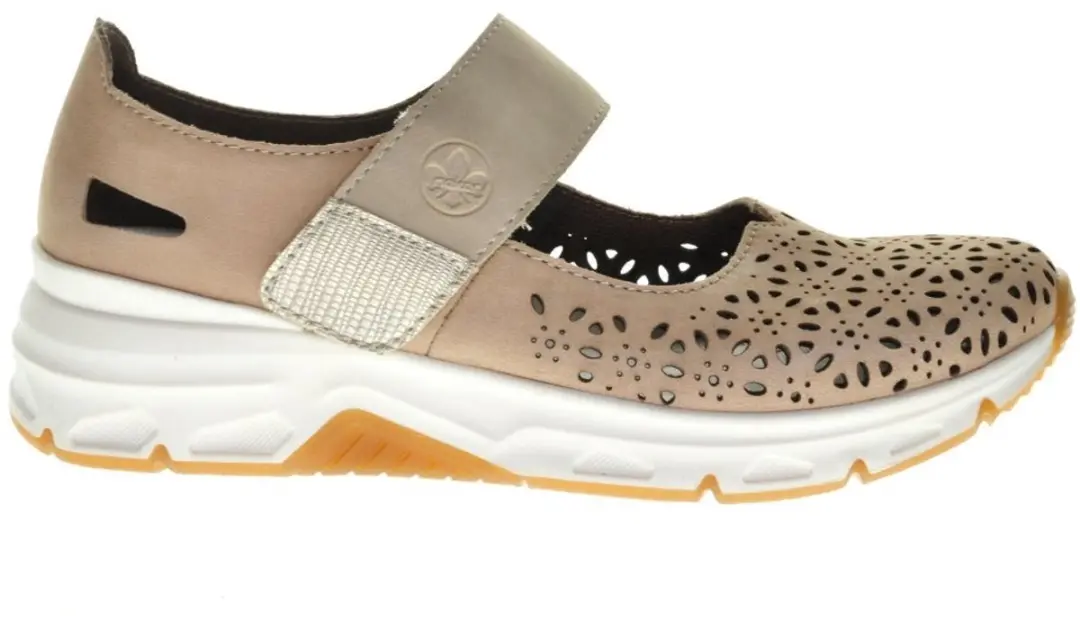 Rieker Beige Sportieve Comfort Wandelschoen Zomer maat 38