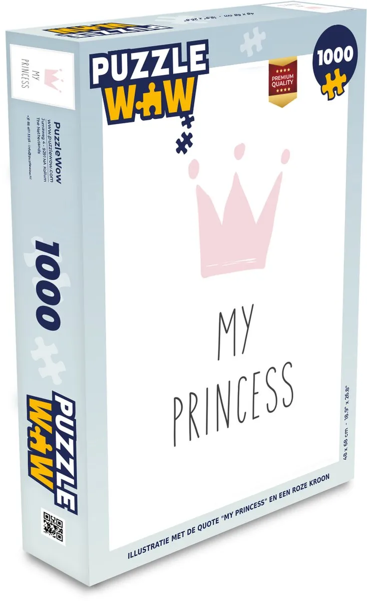PuzzleWow Legpuzzel My Princess 1000 Stuks - Multicolor