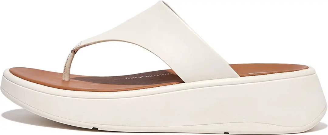 FitFlop F-Mode Leather Teenslipper 42 - Beige - afbeelding 4 van 4