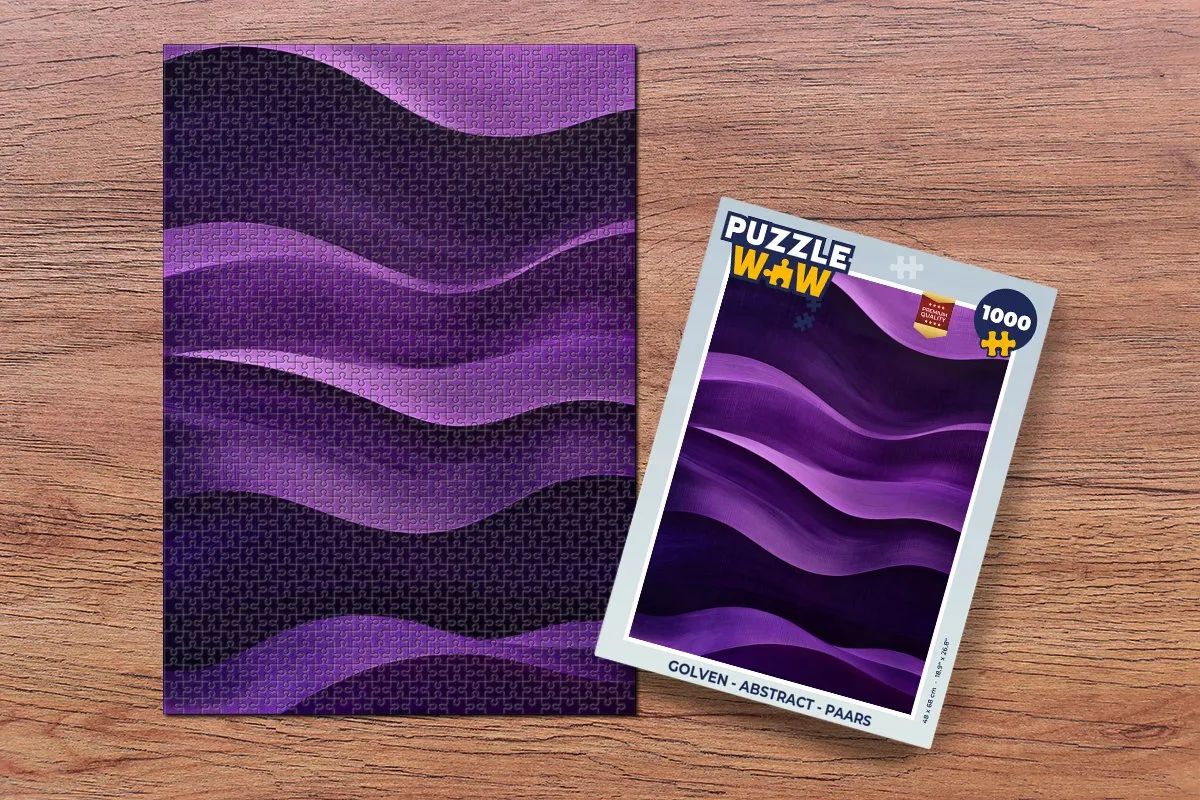 PuzzleWow Golven Paars Legpuzzel 1000 Stukjes