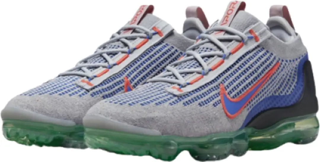 Nike Vapormax 2021 Flyknit Wolf maat 38.5 -Grijs/Blauw/Groen DQ3974-001
