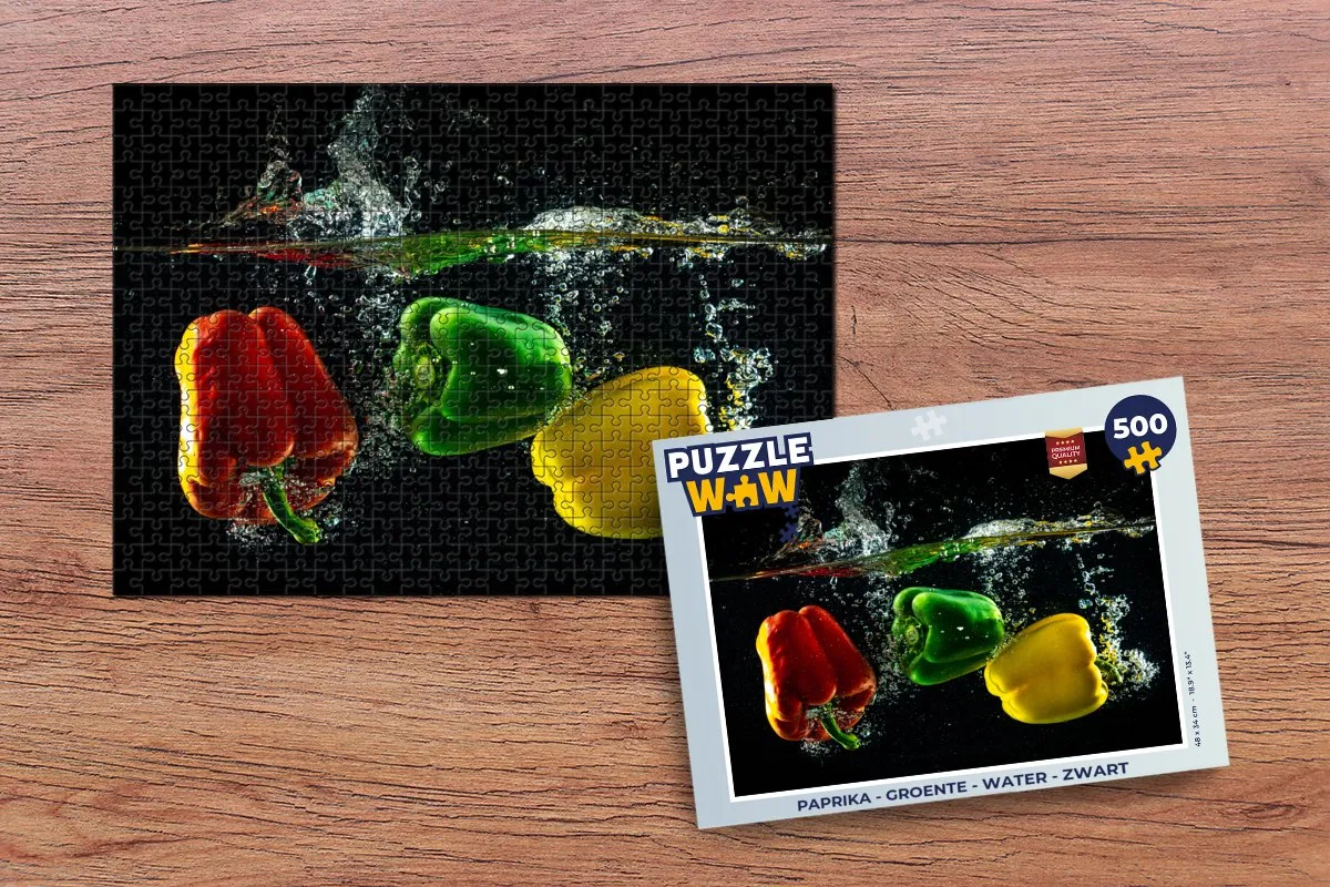 PuzzleWow Paprika Groente Legpuzzel 500 Stuks - Multicolor