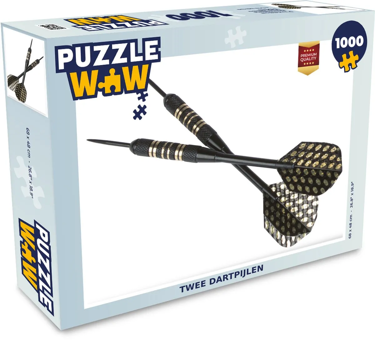 PuzzleWow Puzzel Twee Dartpijlen 1000 Stuks - Multicolor