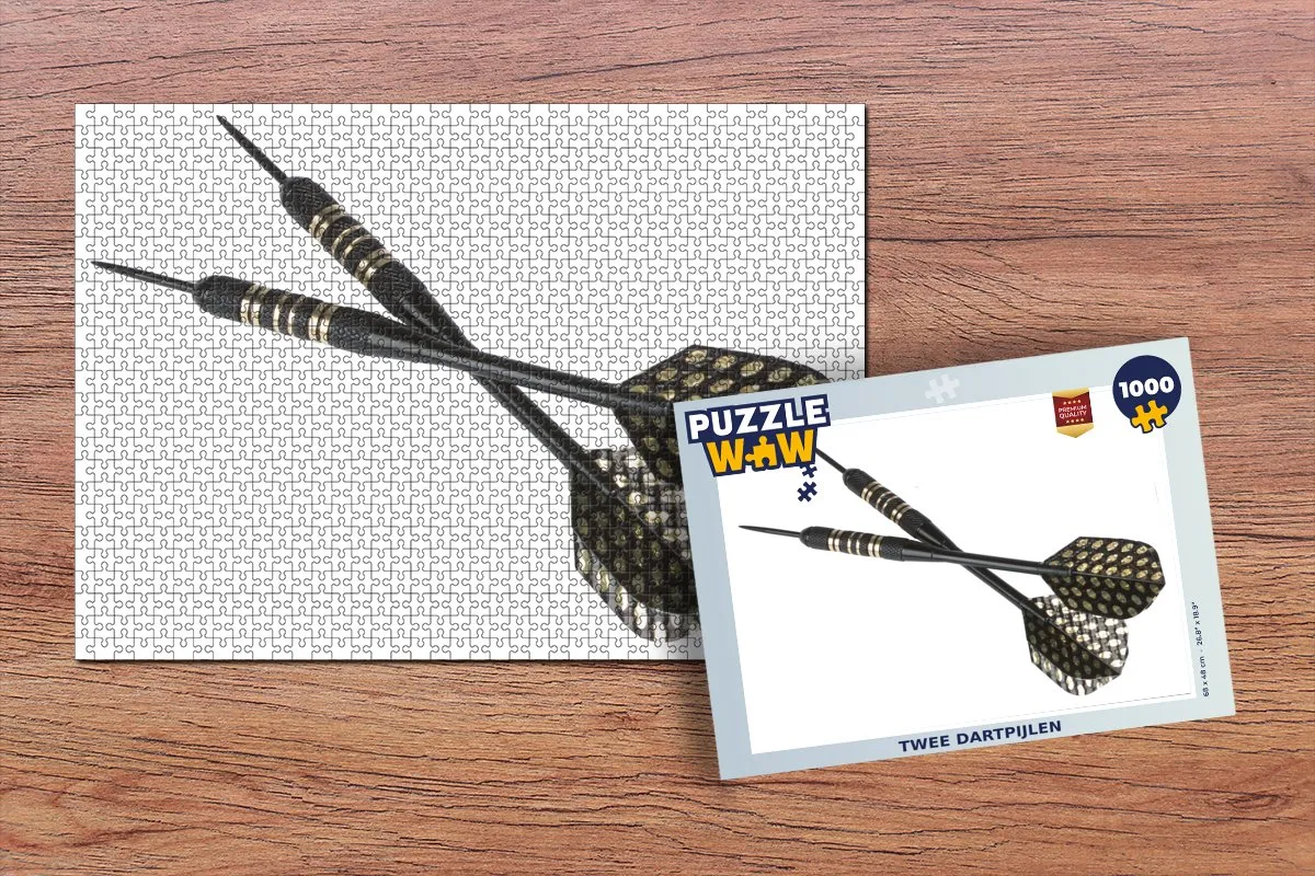 PuzzleWow Puzzel Twee Dartpijlen 1000 Stuks - Multicolor