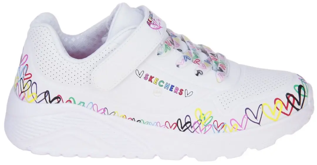 Skechers Uno Lite Meisjes Sneakers 31 - Wit/Multi - afbeelding 6 van 6